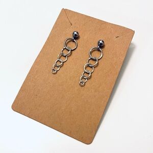 Silver Chain Dangle Earrings